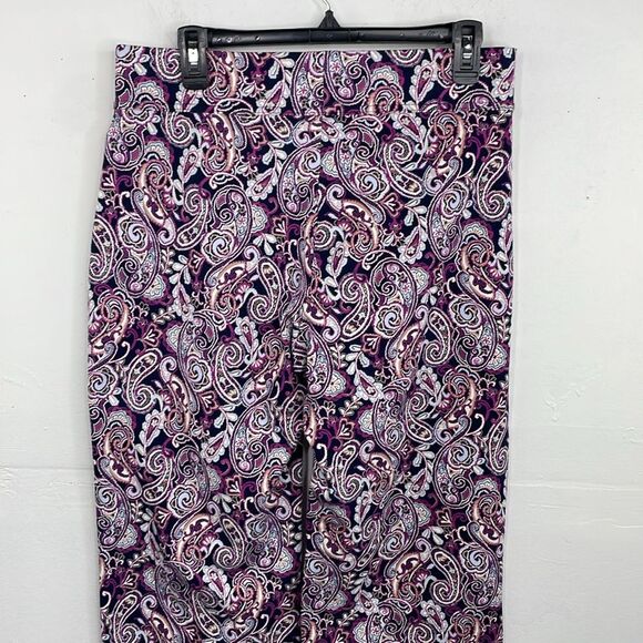 Lands' End Women's Starfish Mid Rise Straight Leg Elastic Waist Pull On Pants - Picture 3 of 15